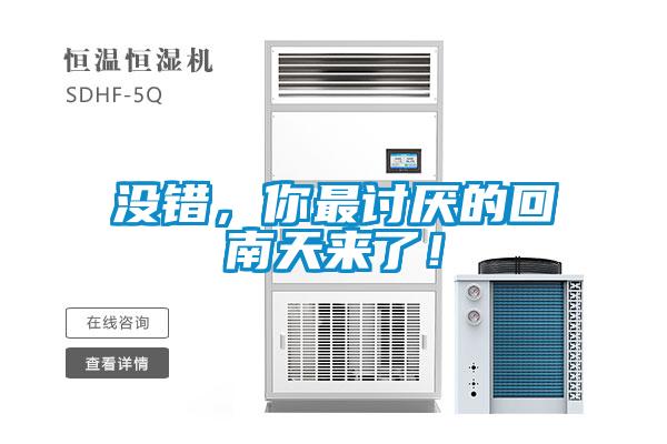 沒錯，你最討厭的回南天來了！