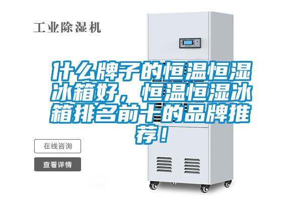 什么牌子的恒溫恒濕冰箱好，恒溫恒濕冰箱排名前十的品牌推薦！