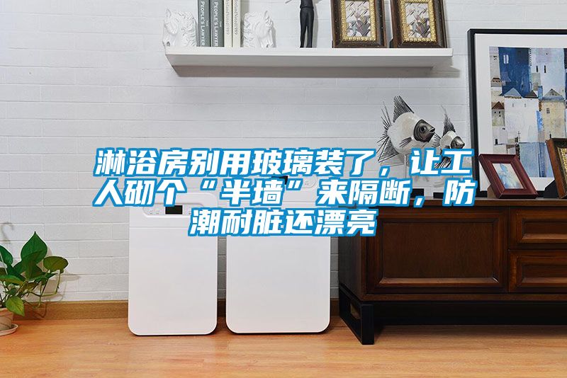 淋浴房別用玻璃裝了，讓工人砌個“半墻”來隔斷，防潮耐臟還漂亮