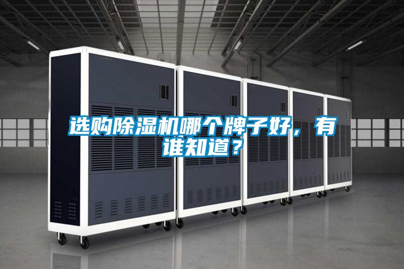 選購除濕機哪個牌子好，有誰知道？