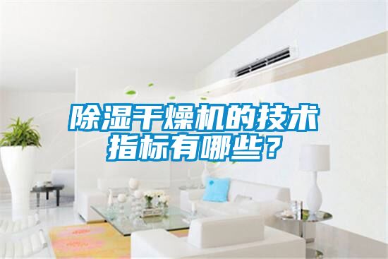 除濕干燥機的技術指標有哪些？
