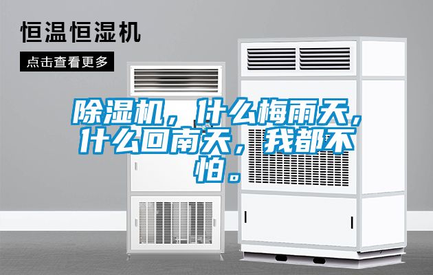 除濕機，什么梅雨天，什么回南天，我都不怕。