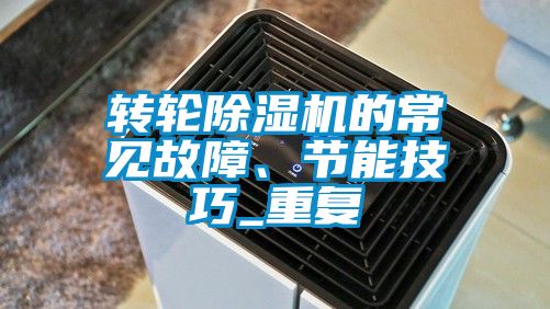 轉(zhuǎn)輪除濕機的常見故障、節(jié)能技巧_重復(fù)
